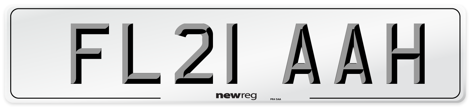 FL21 AAH Number Plate from New Reg